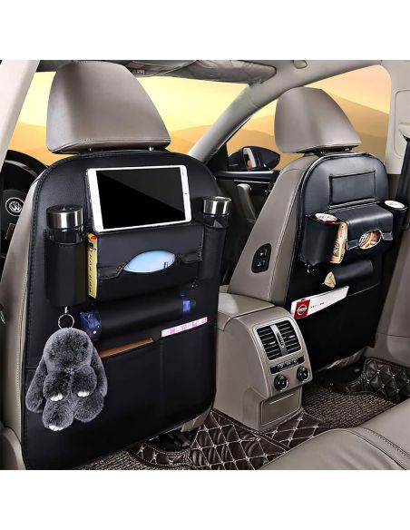 Organizator scaun masina negru si bej