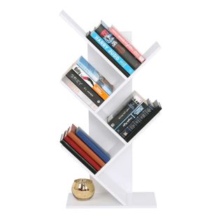 Organizator carti, mini Biblioteca alba din PAL, design in V, organizator reviste, suport reviste  Elastix