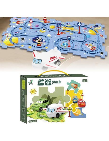 Traseu auto copii, pista 15 piese, masini smart, traseu masini copii, Elastix