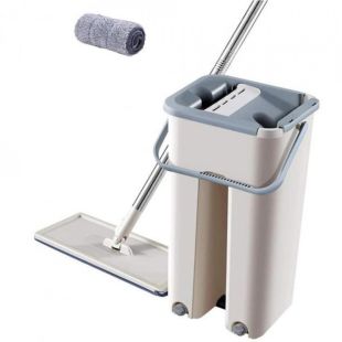Mop profesional cu doua cuve de spalare si uscare + 1 rezerva cadou
