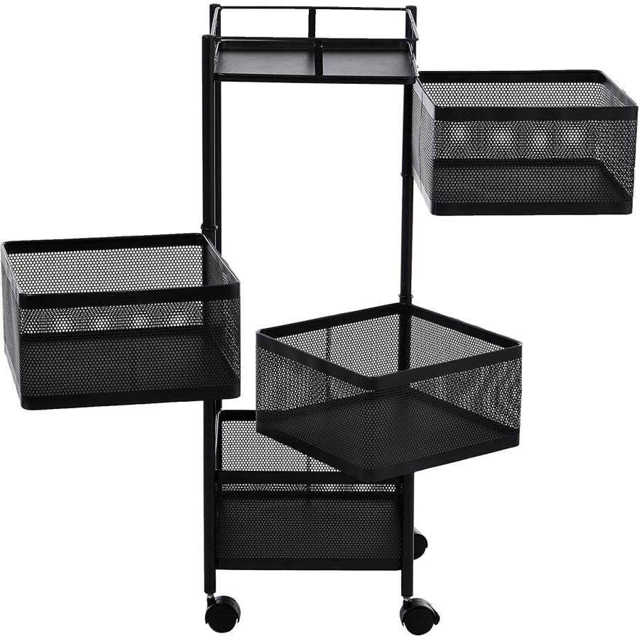 Raft metalic patrat 4 niveluri Pantry Pro,...