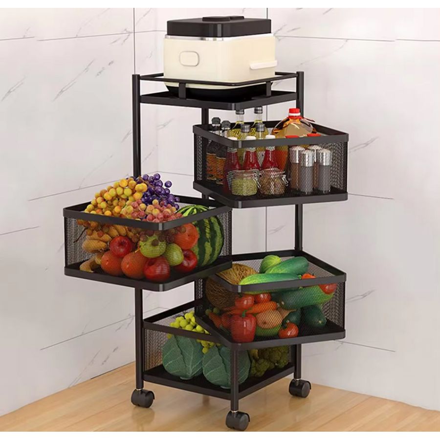 Raft metalic patrat 4 niveluri Pantry Pro,...