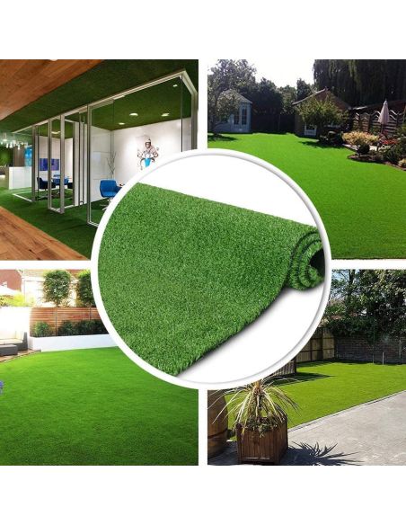 Gazon artificial 3m x 0.5m x 1.5cm grosime, gazon verde mocheta, Elastix