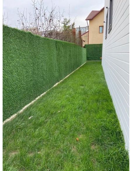 Gazon artificial 10m x 0.5m x 1.5cm grosime, gazon verde mocheta, Elastix