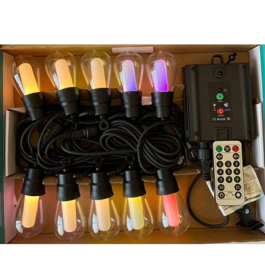 Ghirlanda solara interior/ exterior multicolor,...