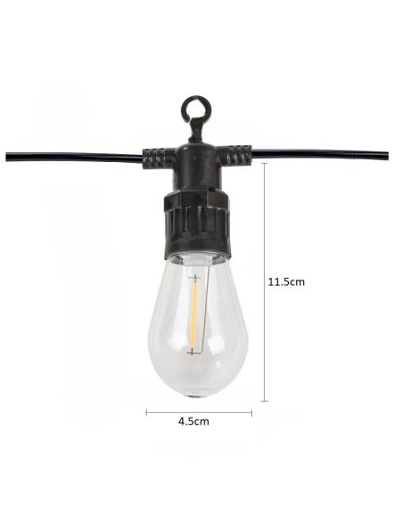 Ghirlanda solara interior/ exterior , ghirlanda cu 10 becuri, Elastix