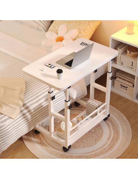 Birou 60 cm reglabil MDF, birou cu roti, masa reglabila, Elastix