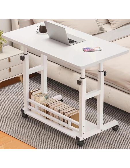 Birou 60 cm reglabil MDF, birou cu roti, masa reglabila, Elastix