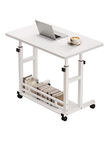 Birou 60 cm reglabil MDF, birou cu roti, masa reglabila, Elastix