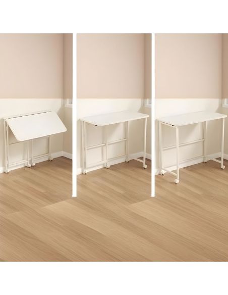 Birou pliabil MDF cu roti 120 x 60, calitate premium, masa plianta, Elastix