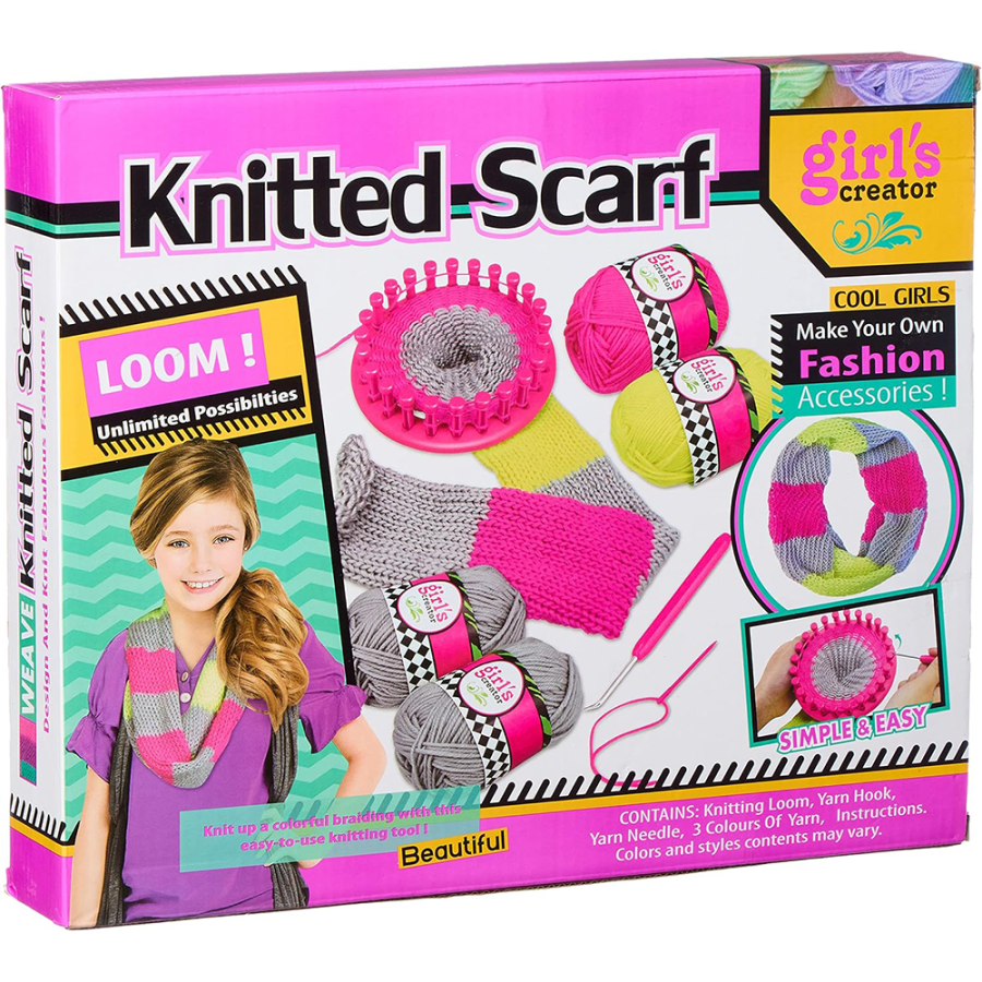 Set tricotat Girls Creators, kit crosetat, Elastix