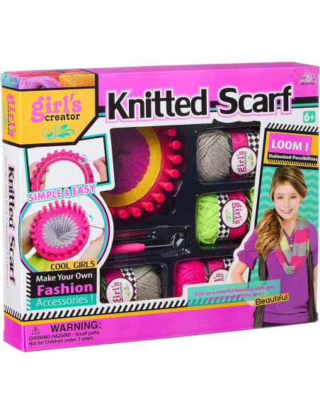 Set tricotat Girls Creators, kit crosetat, Elastix