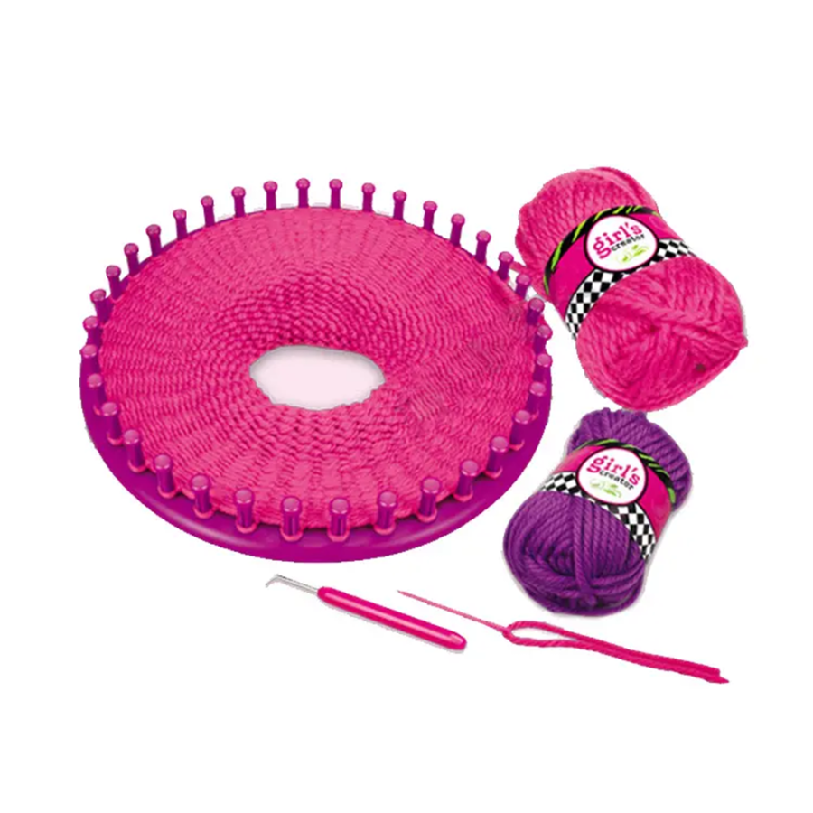 Set tricotat Girls Creators, kit crosetat, Elastix