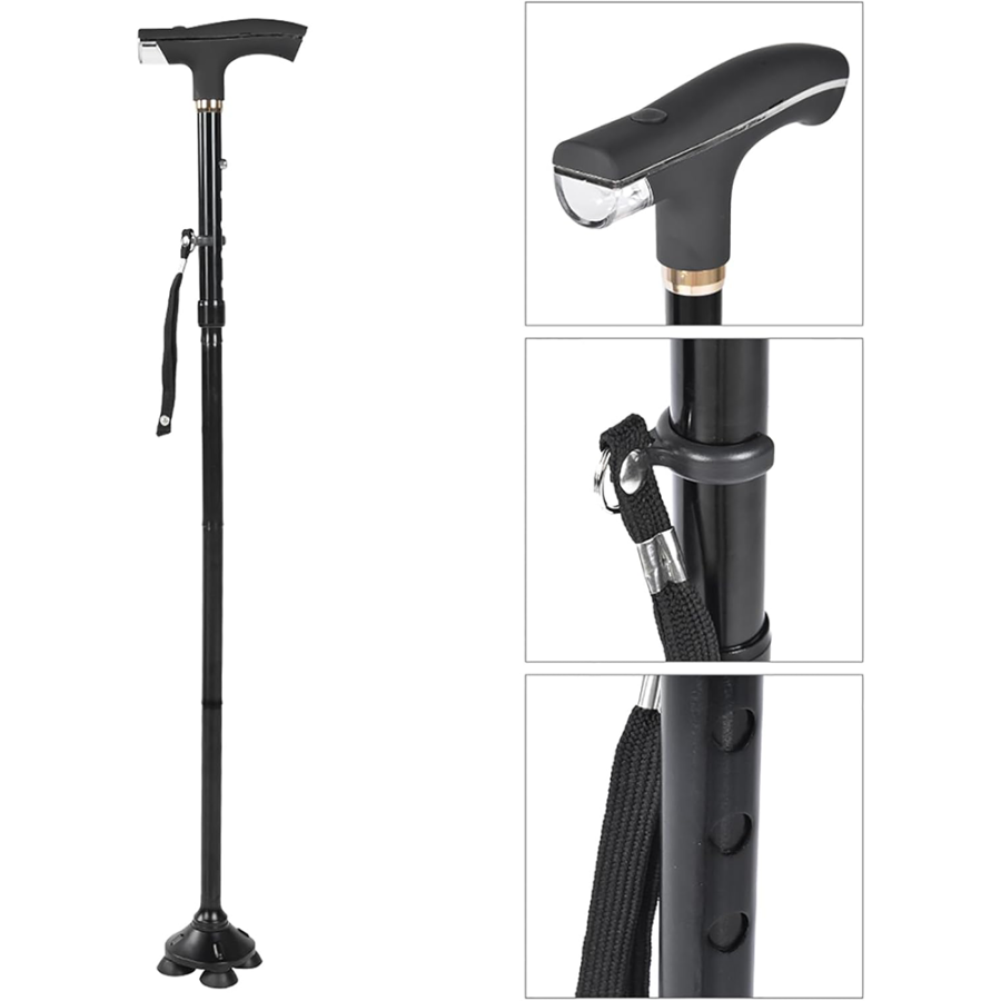 Baston pliabil, baston sustinere cu lumina LED,...