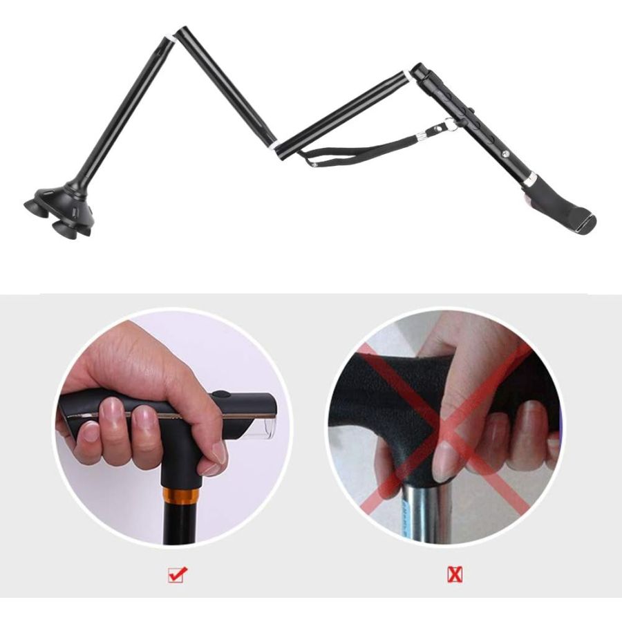 Baston pliabil, baston sustinere cu lumina LED,...