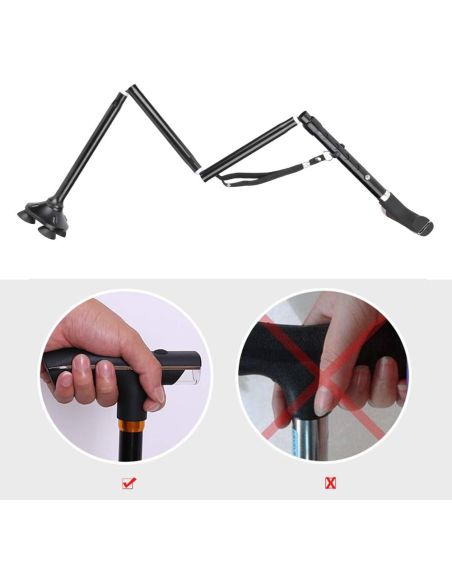 Baston pliabil, baston sustinere cu lumina LED, Elastix