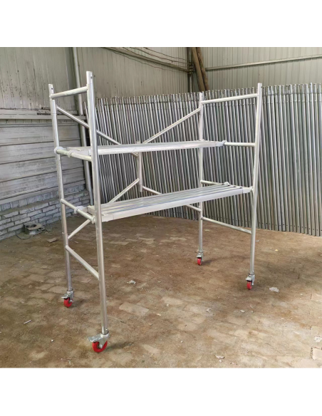 Schela pliabila modulara, sarcina 500 kg, cu roti 360°, Elastix