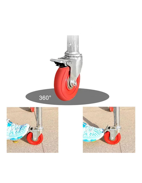 Schela pliabila modulara, sarcina 500 kg, cu roti 360°, Elastix