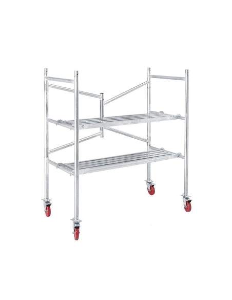 Schela pliabila modulara, sarcina 500 kg, cu roti 360°, Elastix