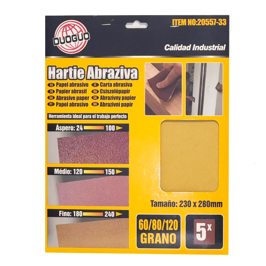 Set hartie abraziva, smirghel, Elastix