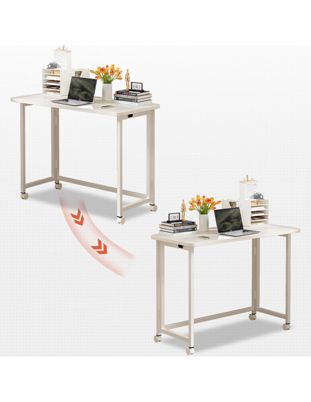 Birou pliabil MDF cu roti 120 x 60, calitate premium, masa plianta, Elastix