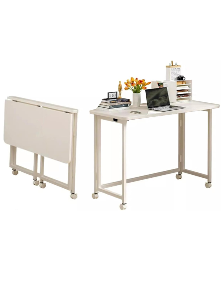 Birou pliabil MDF cu roti 120 x 60, calitate premium, masa plianta, Elastix