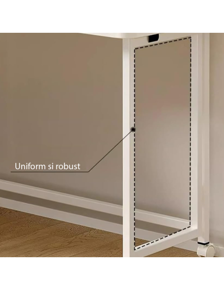 Birou pliabil MDF cu roti 120 x 60, calitate premium, masa plianta, Elastix
