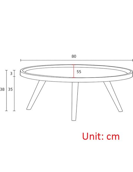 Masuta din lemn pentru cafea, masa living negru marmura, Elastix