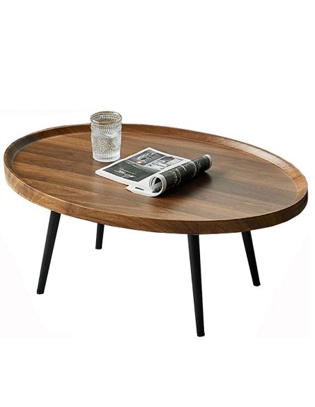 Masuta din lemn pentru cafea, masa maro living, Elastix