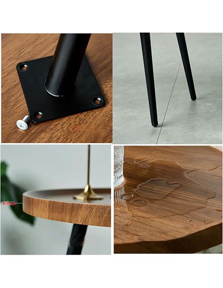 Masuta din lemn pentru cafea, masa maro living, Elastix