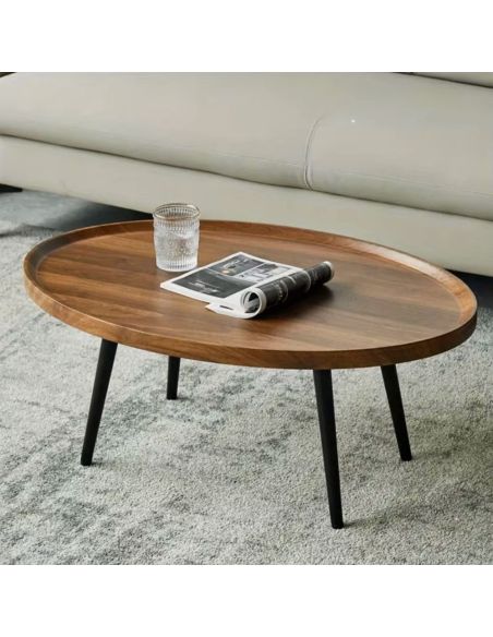 Masuta din lemn pentru cafea, masa maro living, Elastix