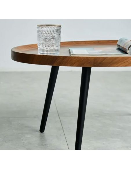 Masuta din lemn pentru cafea, masa maro living, Elastix