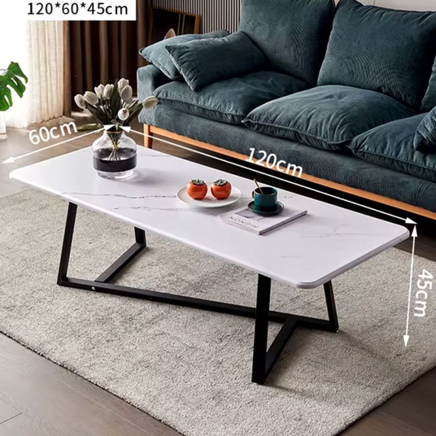 Masa cafea, masa alba dreptunghiulara living,...