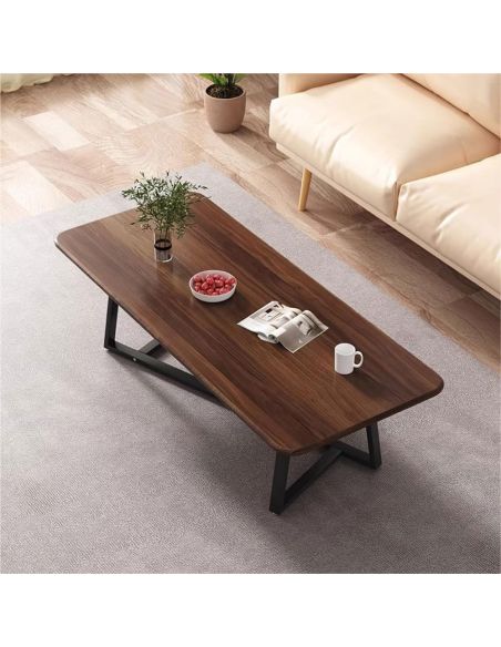 Masa cafea, masa maro dreptunghiulara living, Elastix