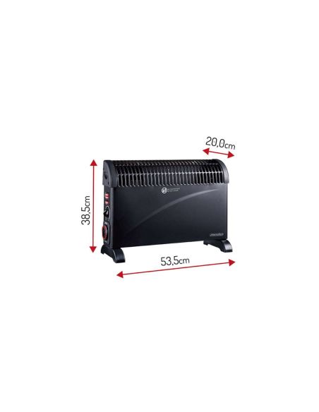Convector electric, aeroterma cu termostat si timer 24h 2000w, Elastix