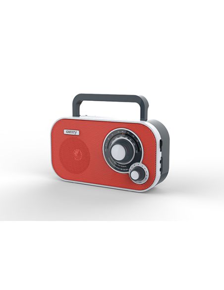 Radio rosu cu afisaj digital si boxa aux, Elastix