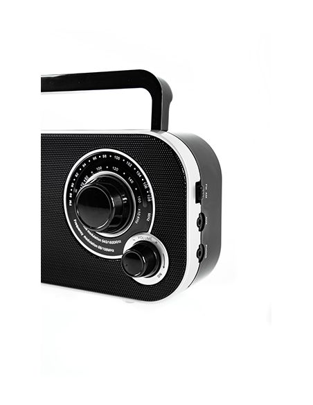 Radio negru cu afisaj digital si boxa aux, Elastix