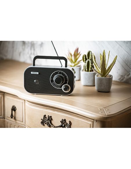 Radio negru cu afisaj digital si boxa aux, Elastix