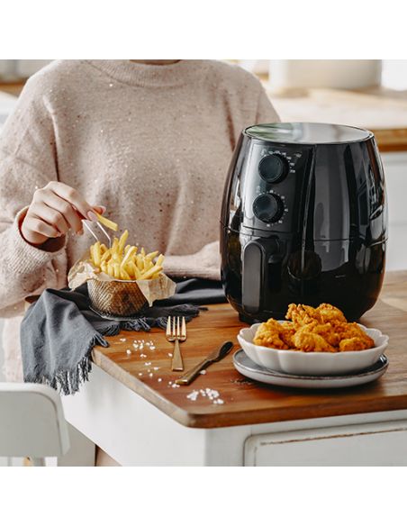 Airfryer 1600 W, cuptor 2.6L, friteuza cu aer cald, Elastix