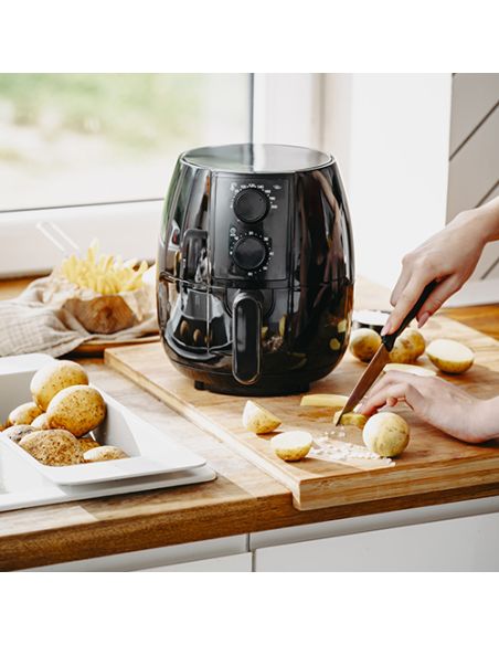 Airfryer 1600 W, cuptor 2.6L, friteuza cu aer cald, Elastix