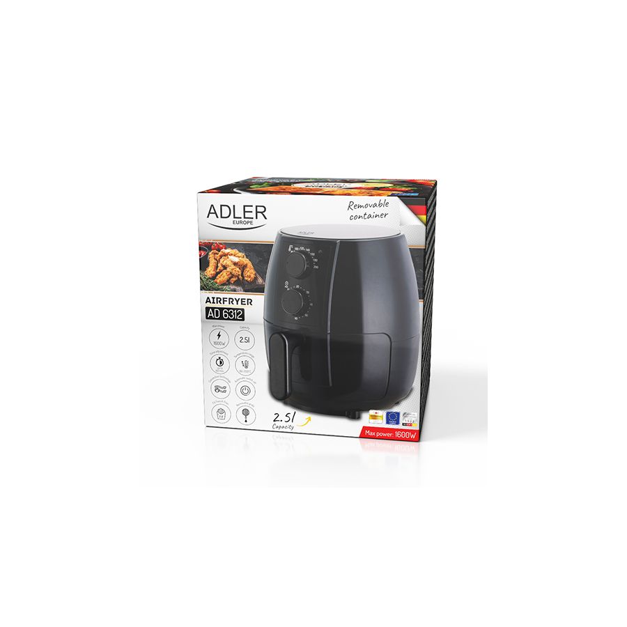 Airfryer 1600 W, cuptor 2.6L, friteuza cu aer...