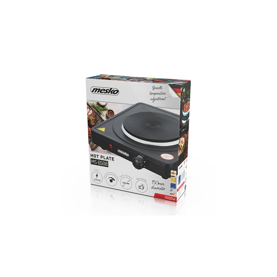 Plita electrica 1000W, 5 trepte cu termostat,...