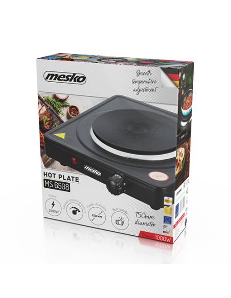 Plita electrica 1000W, 5 trepte cu termostat, Elastix