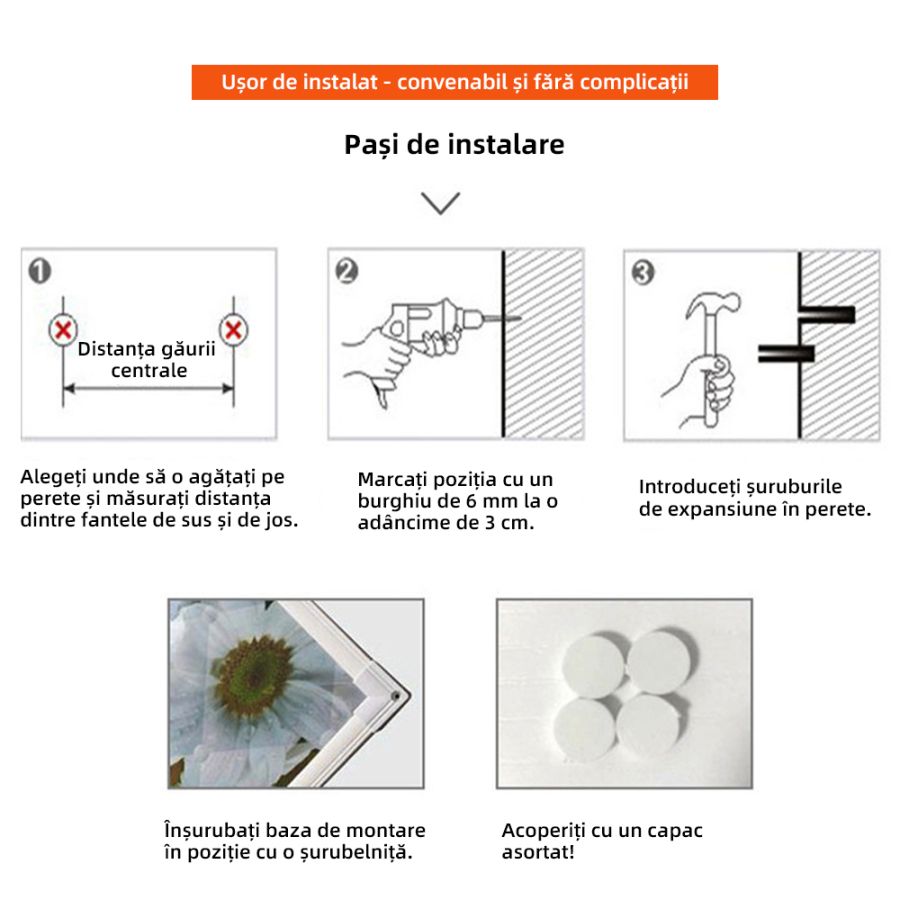 Radiator caldura tablou, panou radiant consum...