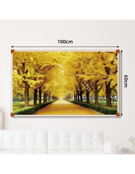 Radiator caldura tablou, panou radiant consum redus 500W, 100cm x 60cm Toamna, Elastix