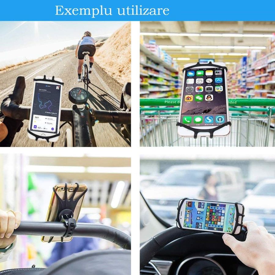 Suport telefon pentru bicicleta 4in1 360gr