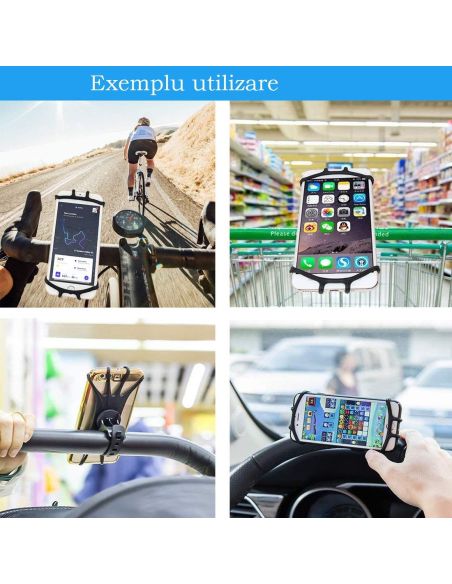 Suport telefon pentru bicicleta 4in1 360gr
