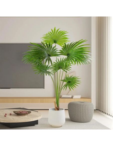 Planta Palm Sunflower artificiala, planta decor 120 cm, Elastix
