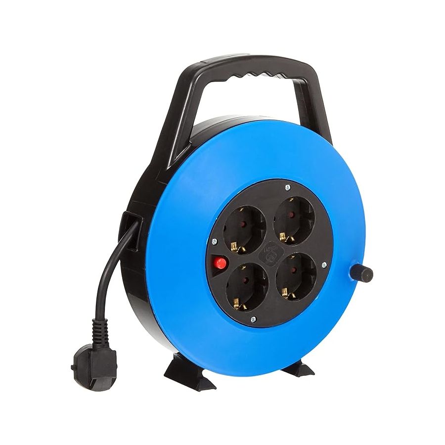 Rola prelungitor 10m, tambur cu  cablu electric, rola prelungitor, Elastix