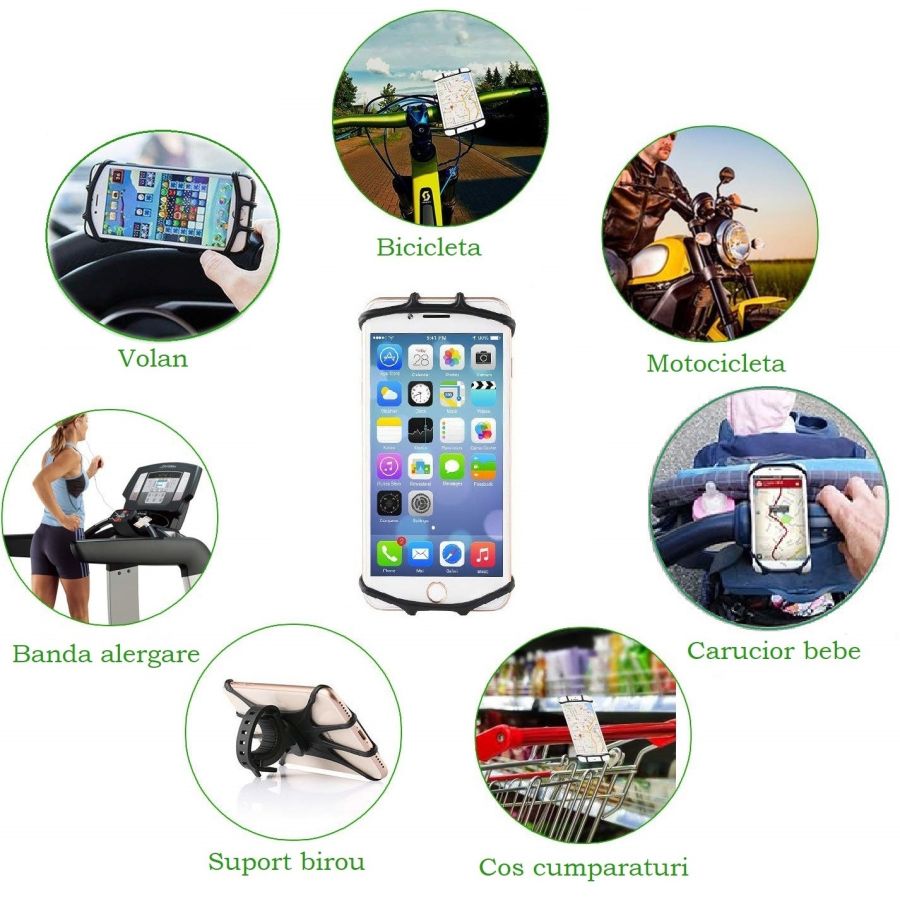 Suport telefon pentru bicicleta 4in1 360gr